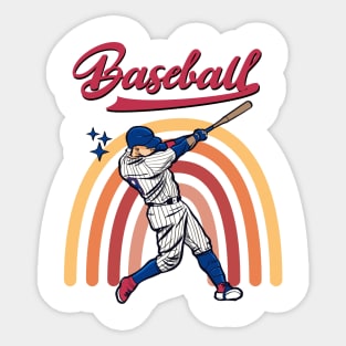 Take october retro baseball design Sticker